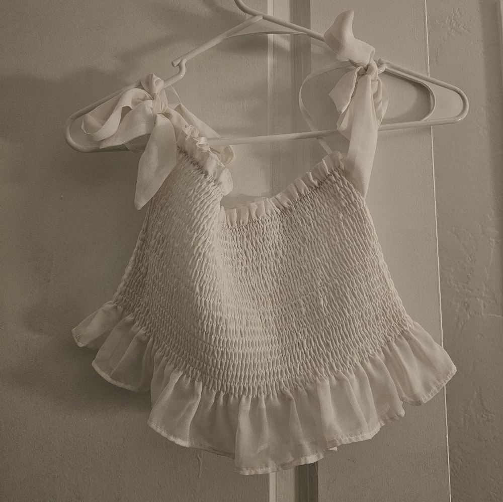White boho top